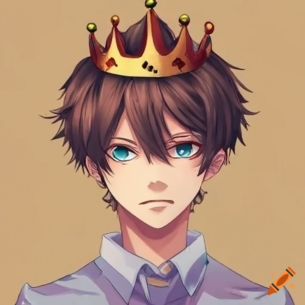portrait of a young man with a crown