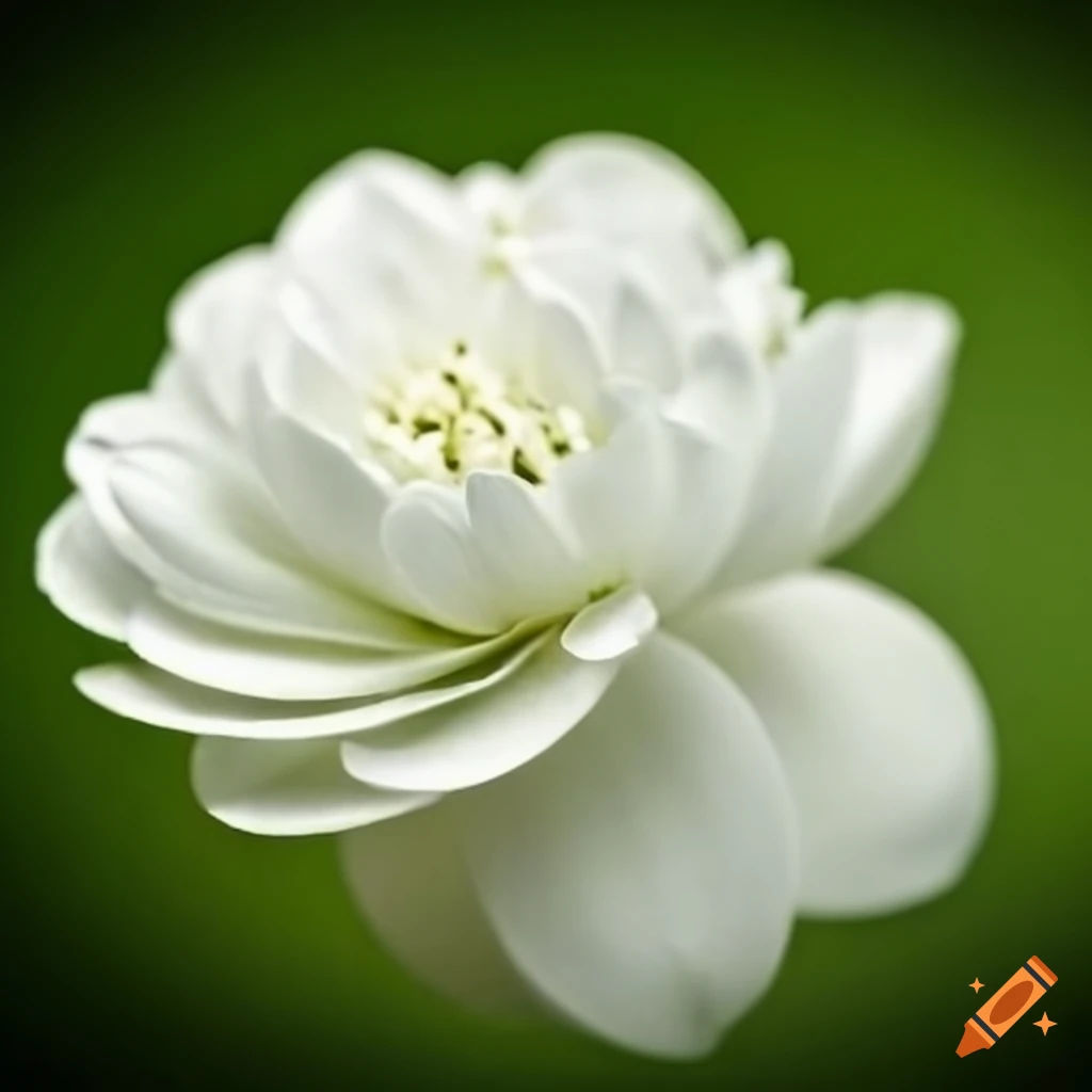 White flowers in bloom on Craiyon