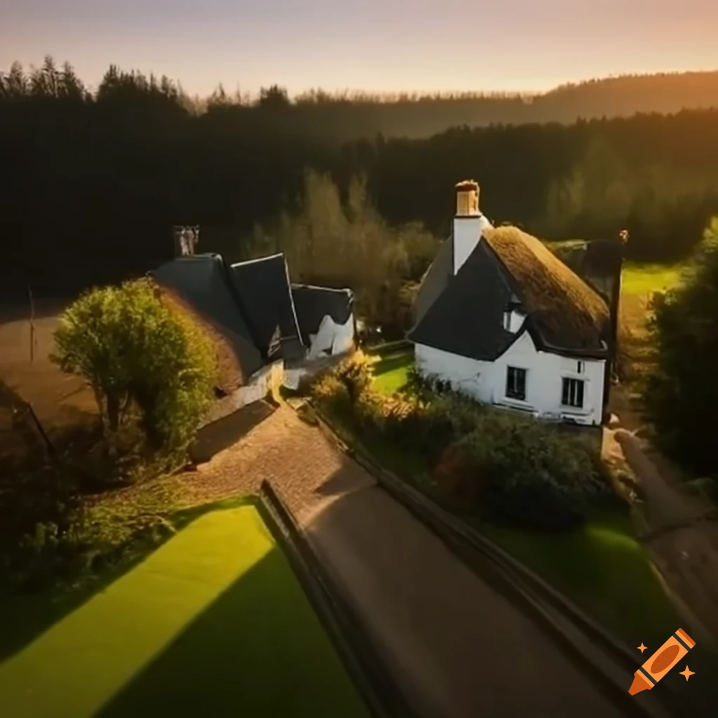 Picture of a mountain cottage with a parked tesla behind on Craiyon