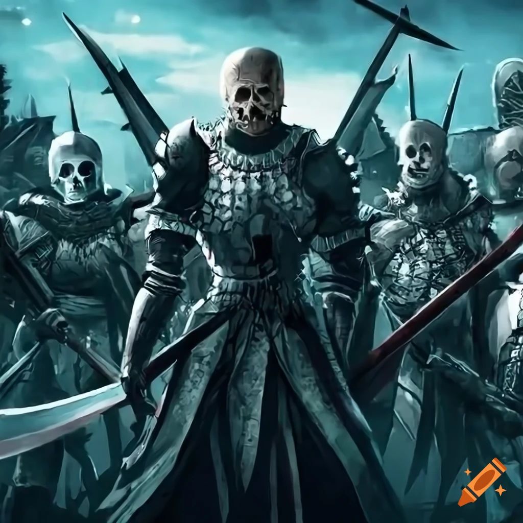 epic battle of knights versus skeletons