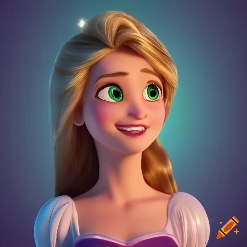 3d rendering of a princess with vibrant colors on Craiyon