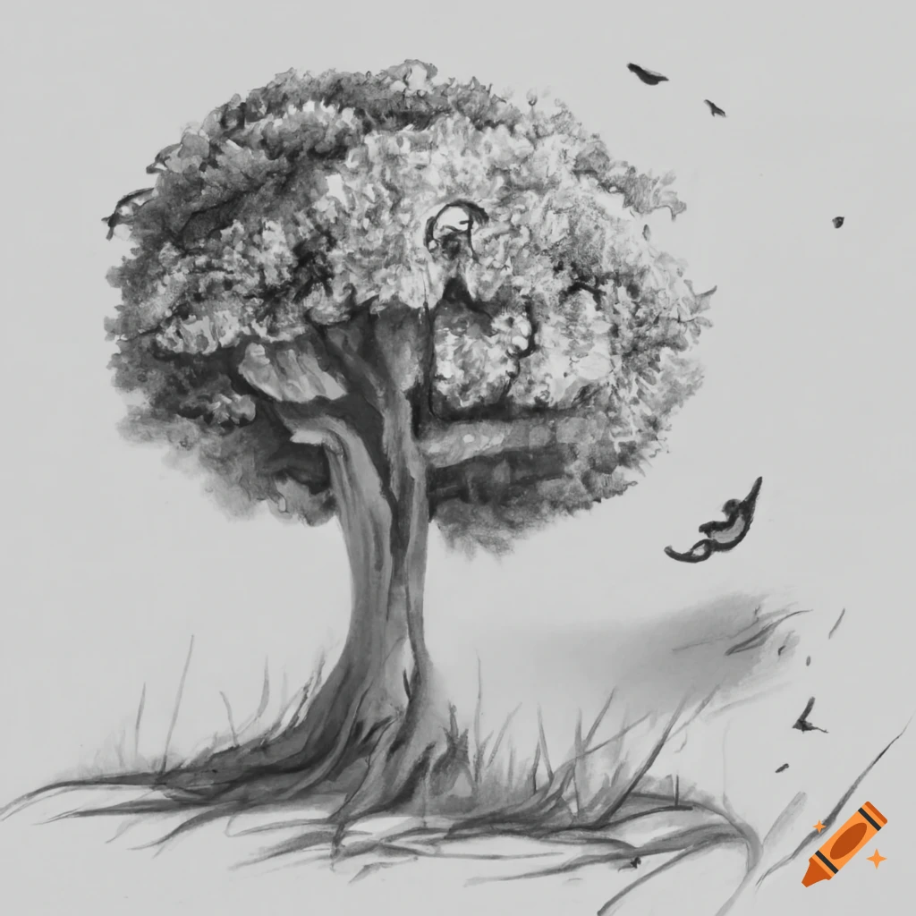 Childlike drawing of apple tree. Vector illustration. Isolated. #866173 |  Clipart.com School Edition
