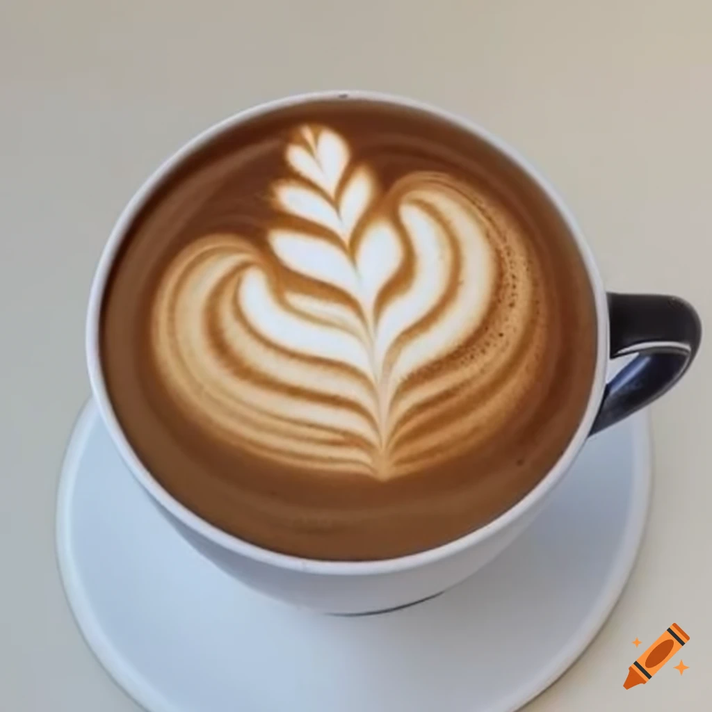 latte art design in coffee