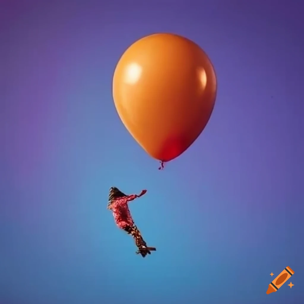 colorful balloon carrying a floating package