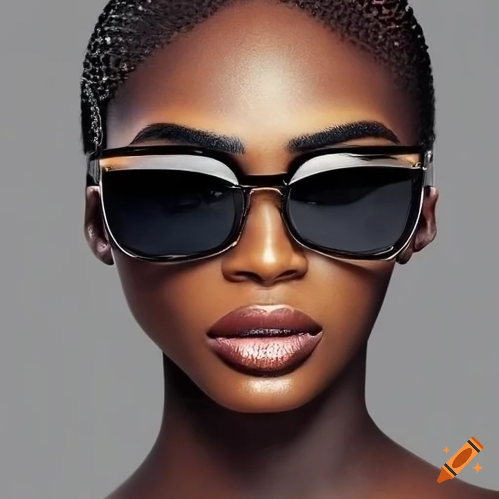 stylish black woman wearing oversized sunglasses