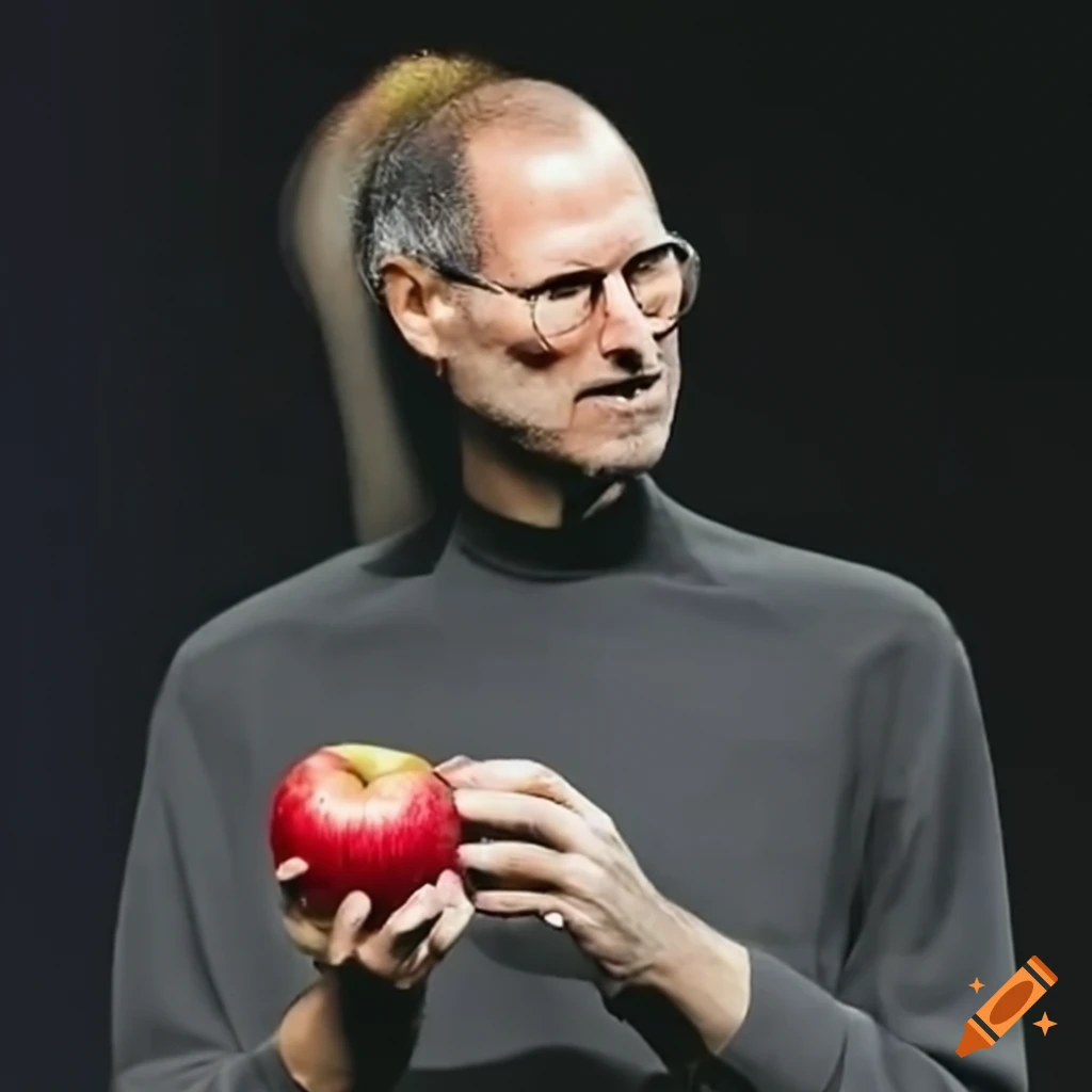 Steve Jobs Eating An Apple On Craiyon