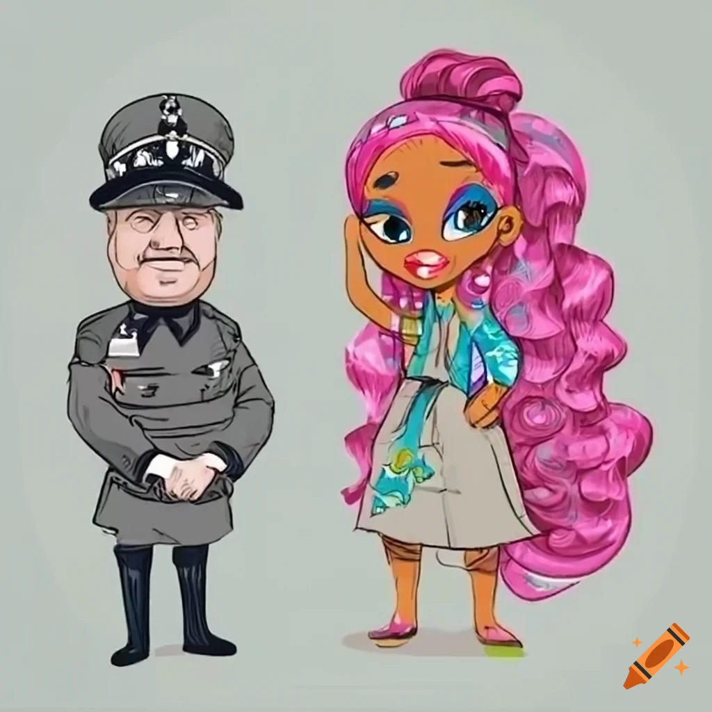 Mussolini meeting Noah from Hairdorables