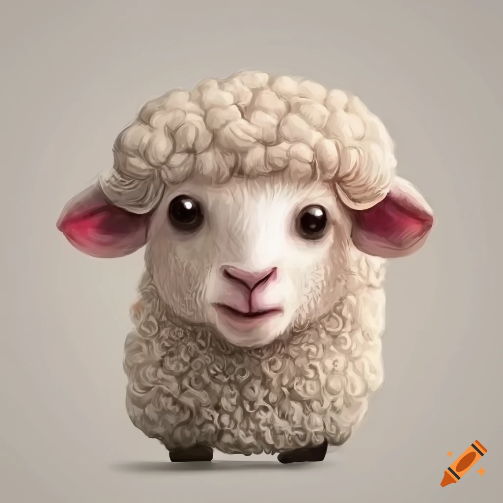 Lovely Sheep Drawing, Cute sheep, child, mammal png | PNGEgg