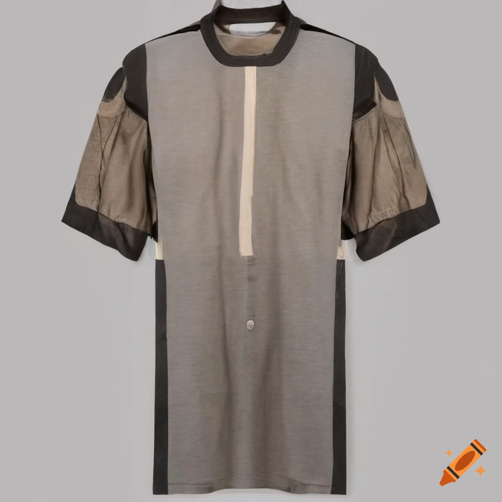 Vintage grey football shirt with beige trim on Craiyon