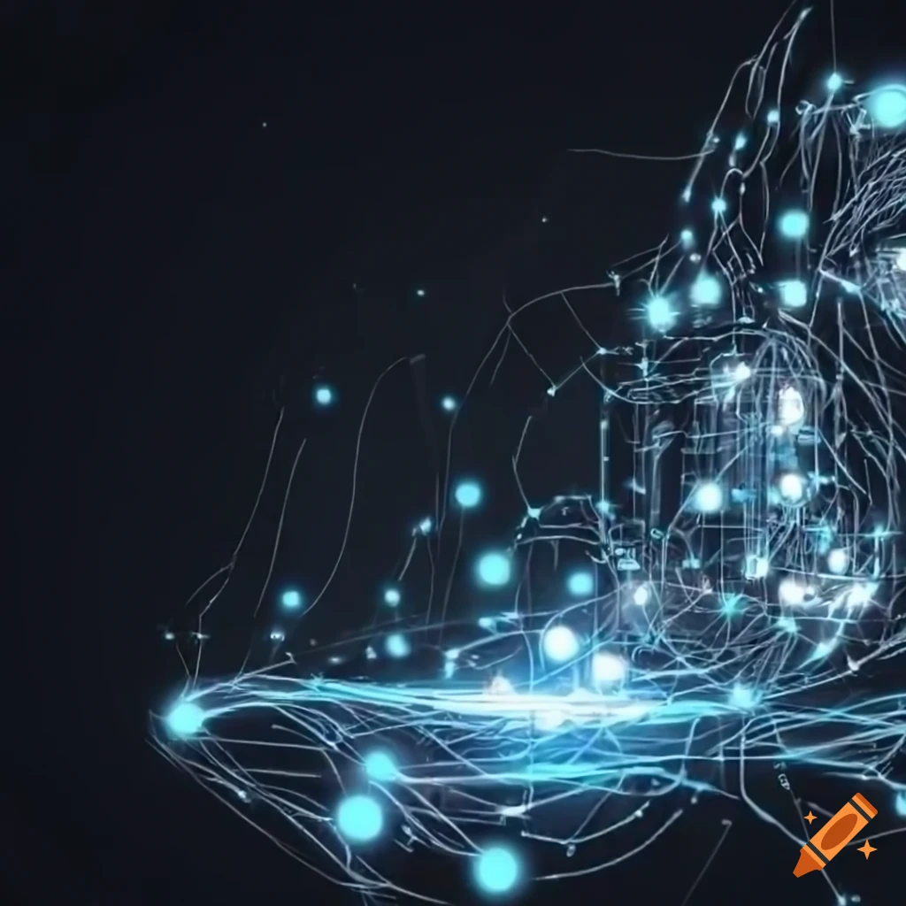 Ultra realistic illustration of tcp/ip network connections with telecom ...