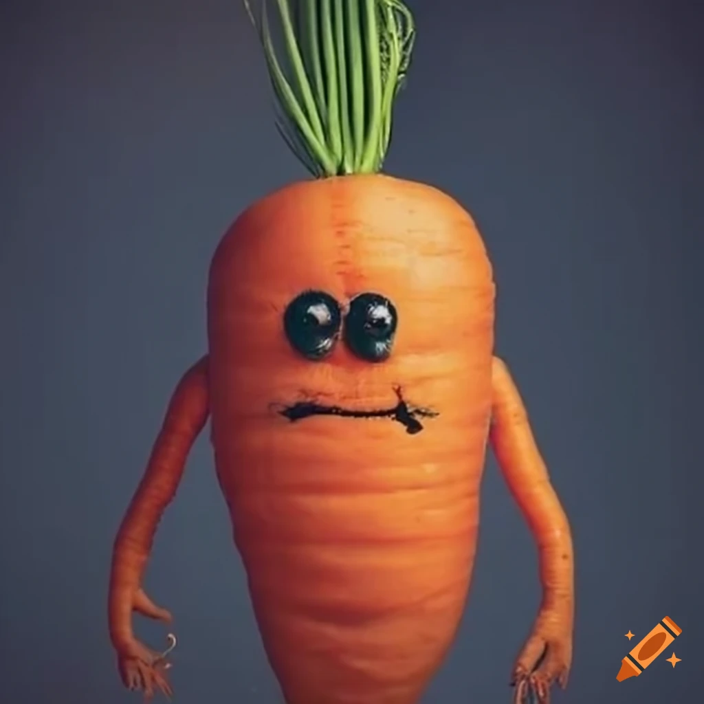 Cartoon Carrot With Face Hands And Feet On Craiyon
