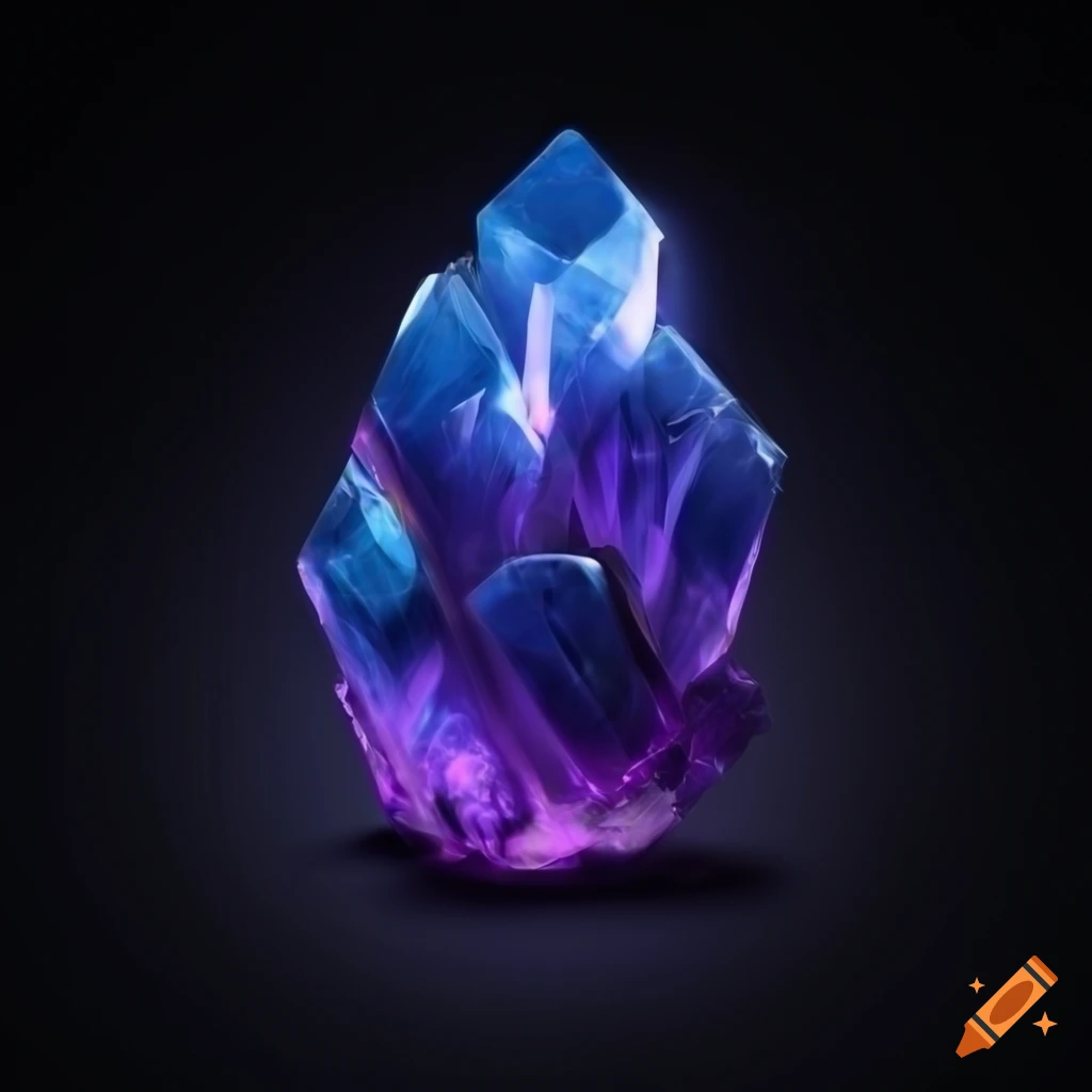 High Resolution Crystal On Dark Background 