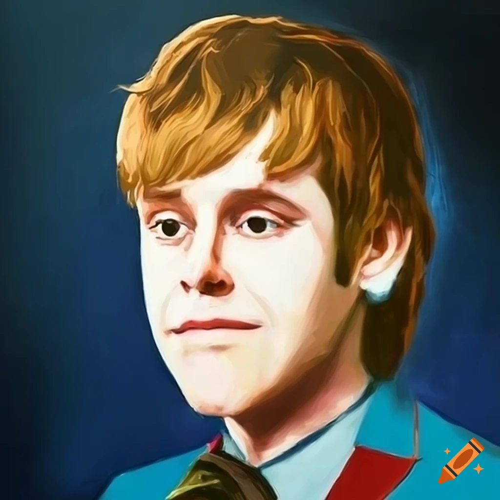 Portrait of a young elton john