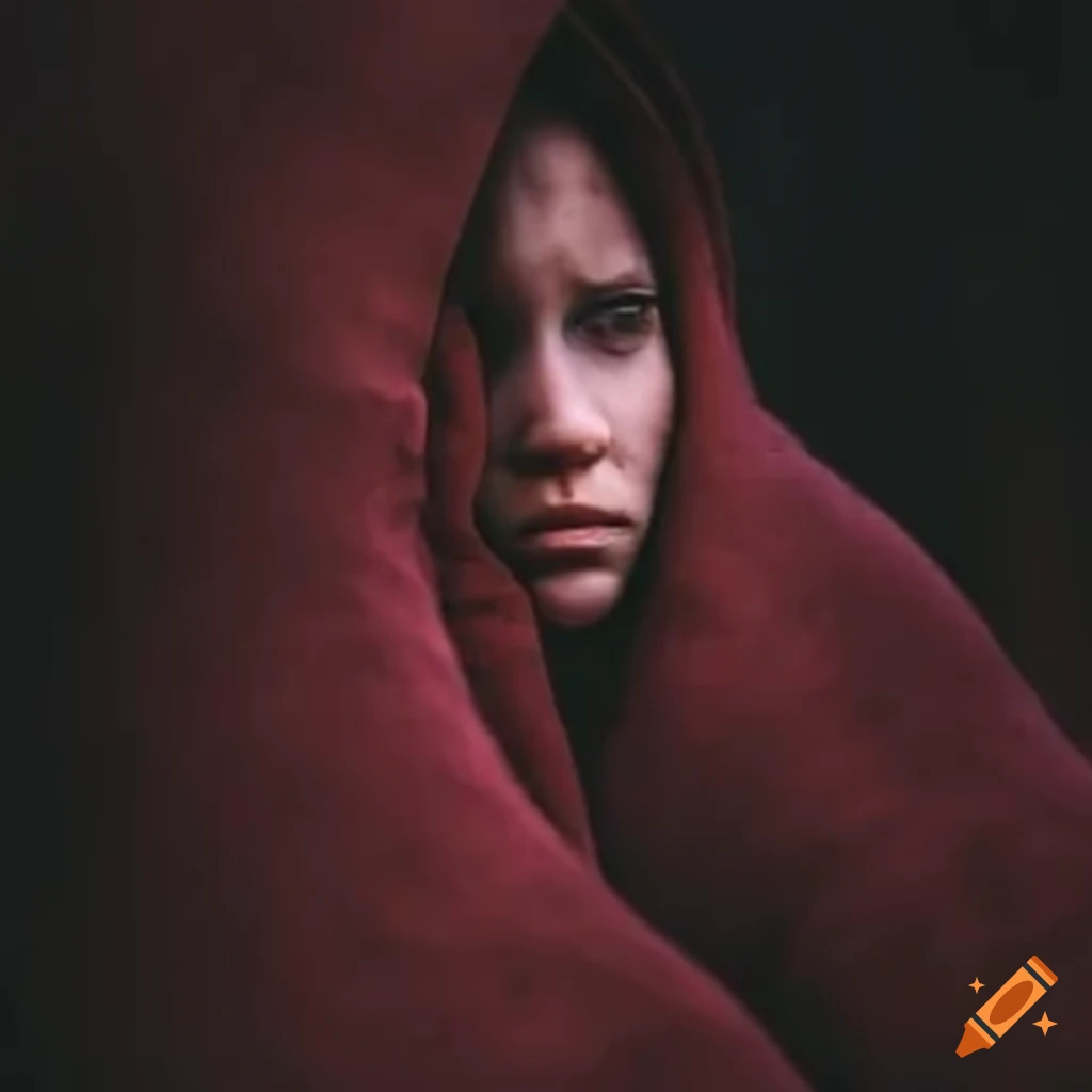 Person buried under a pile of blankets on Craiyon