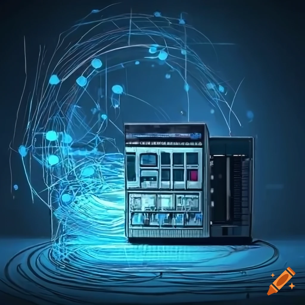 Ultra realistic depiction of tcp ip network connections with telecom ...