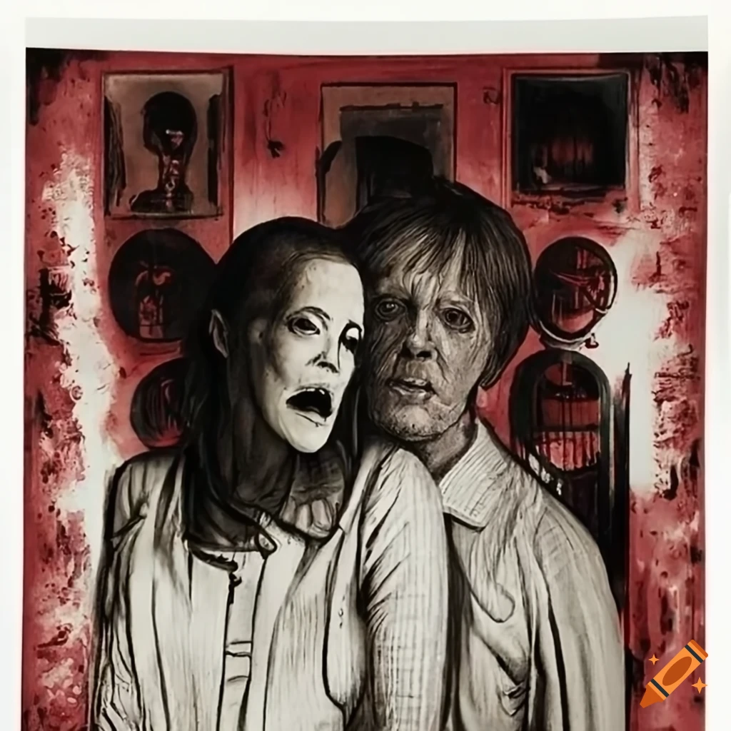 horror film poster of "Giles & Mary"