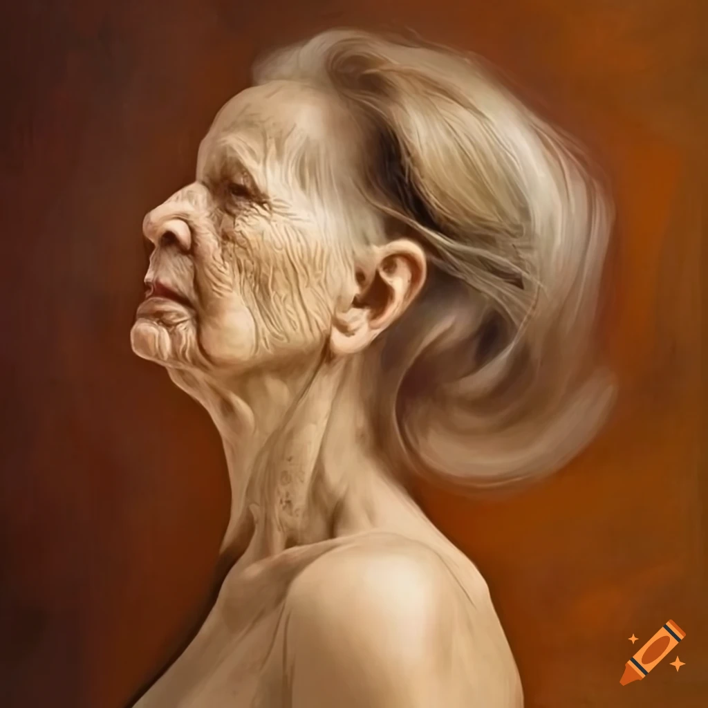 cubist-style portrait of an elegant older woman