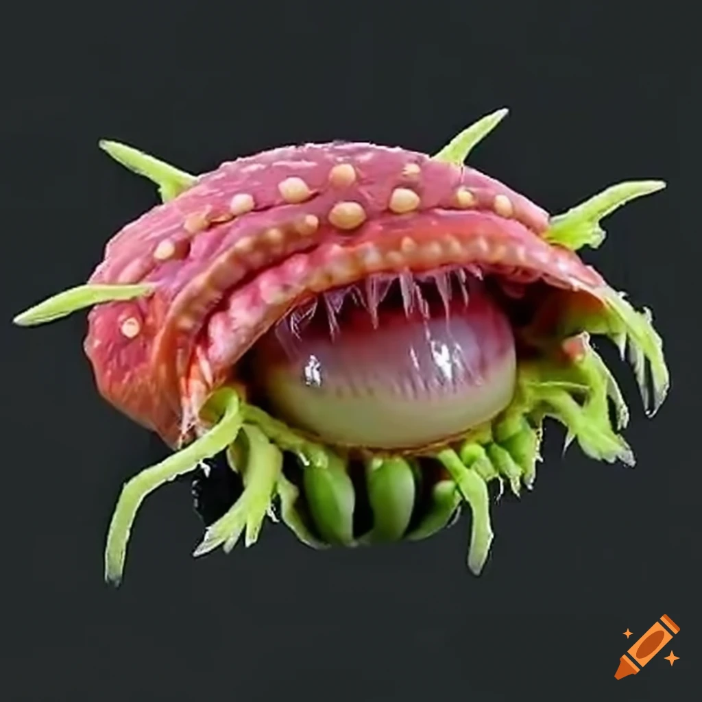 hyper realistic depiction of a vegetable monster