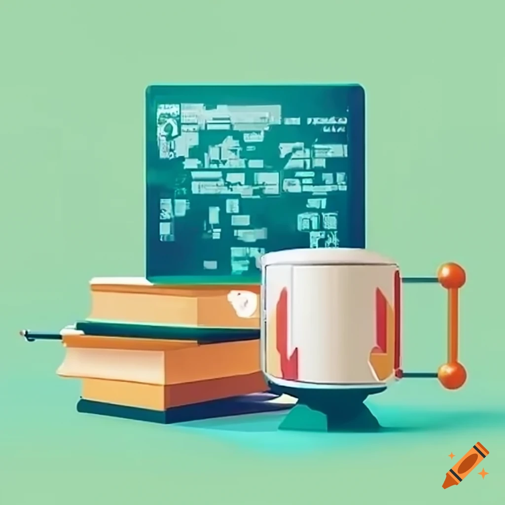 Concept of selftraining in elearning on Craiyon