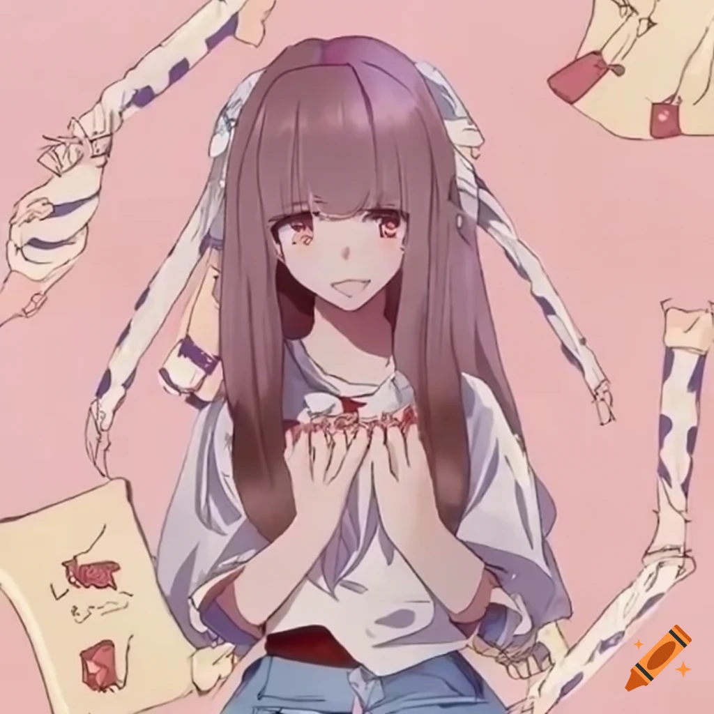 Y2K Anime Girl Drinking Sweater Unisex Retro Animecore