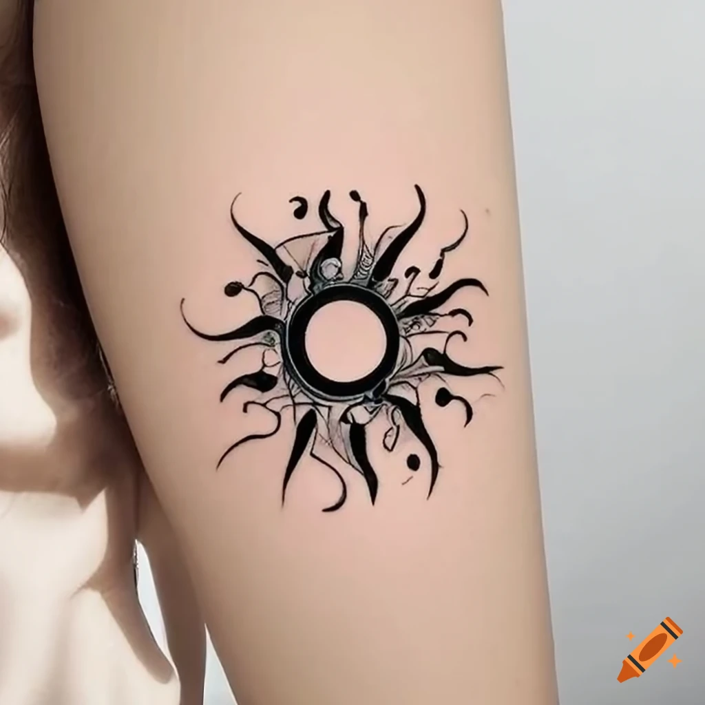 Half Sun Half Moon Temporary Tattoo - Set of 3 – Little Tattoos