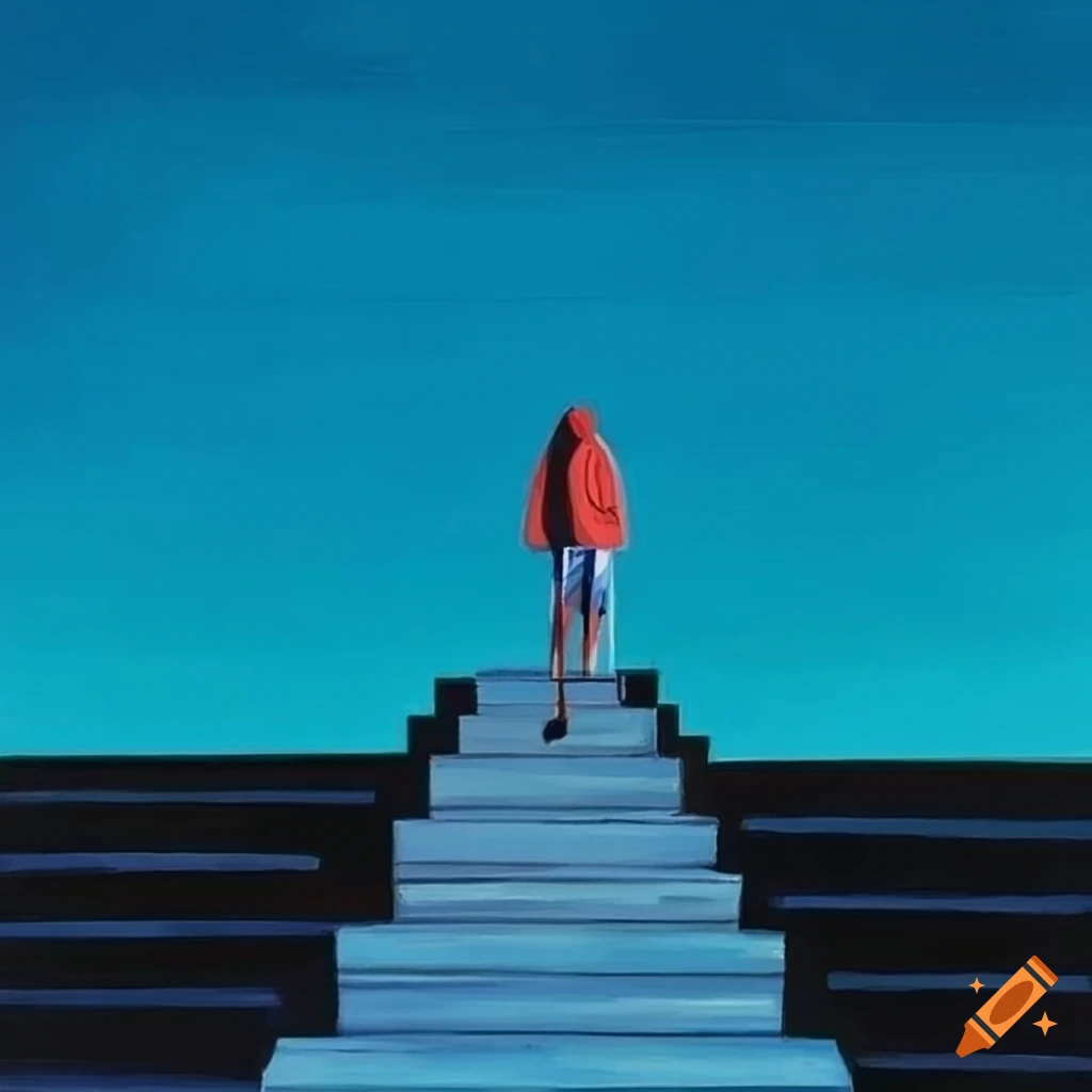 Surreal artwork of a person on