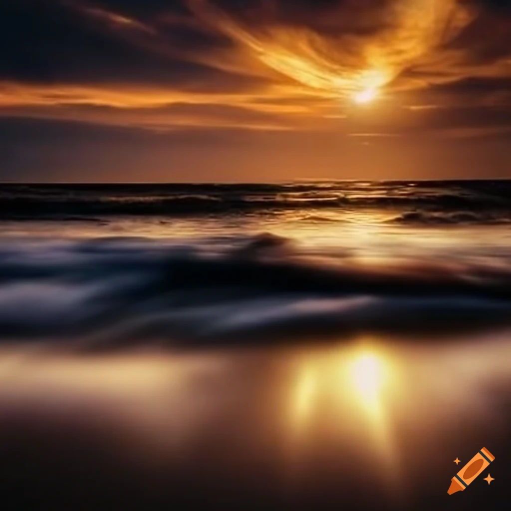 dramatic lightning at the beach