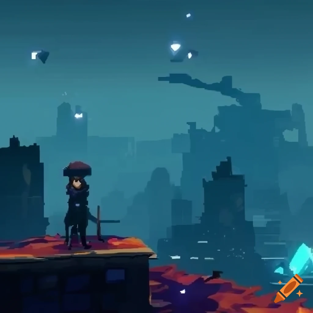 platformer UI of a city rooftops level