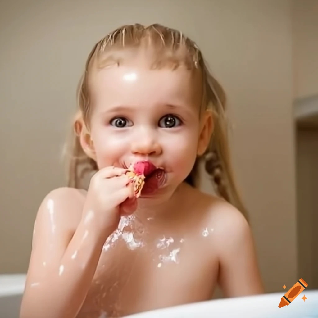 toddler girl eating a vanilla popsicle