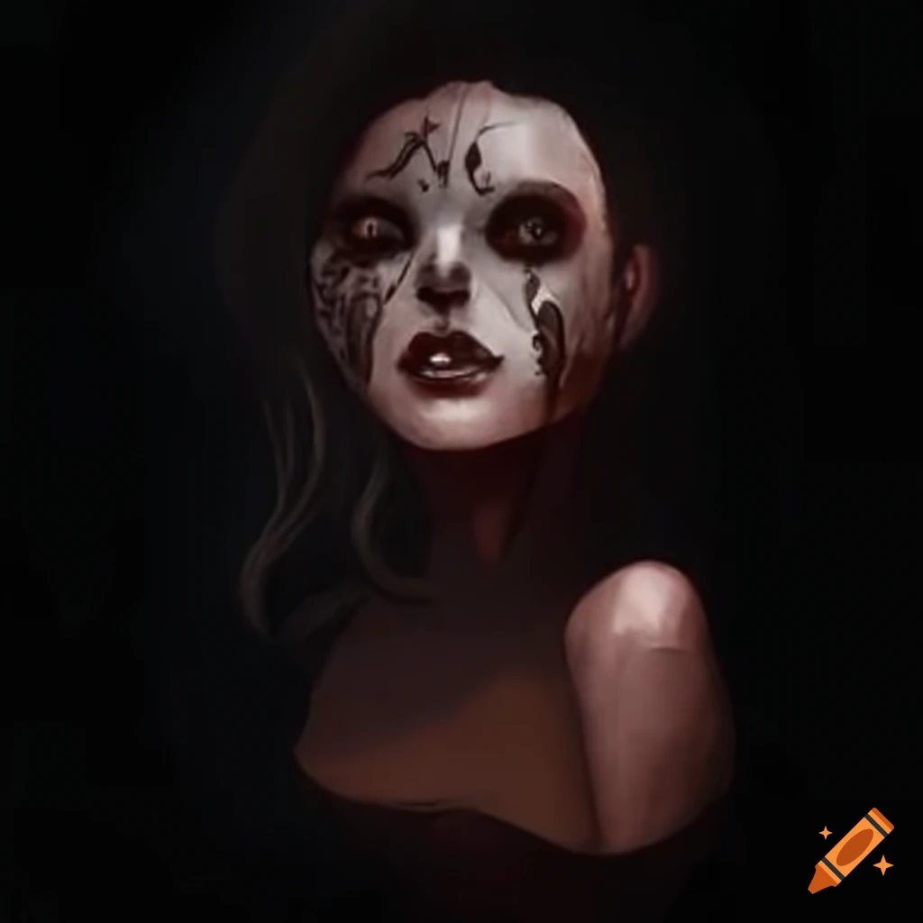 Dark female character wearing a mask