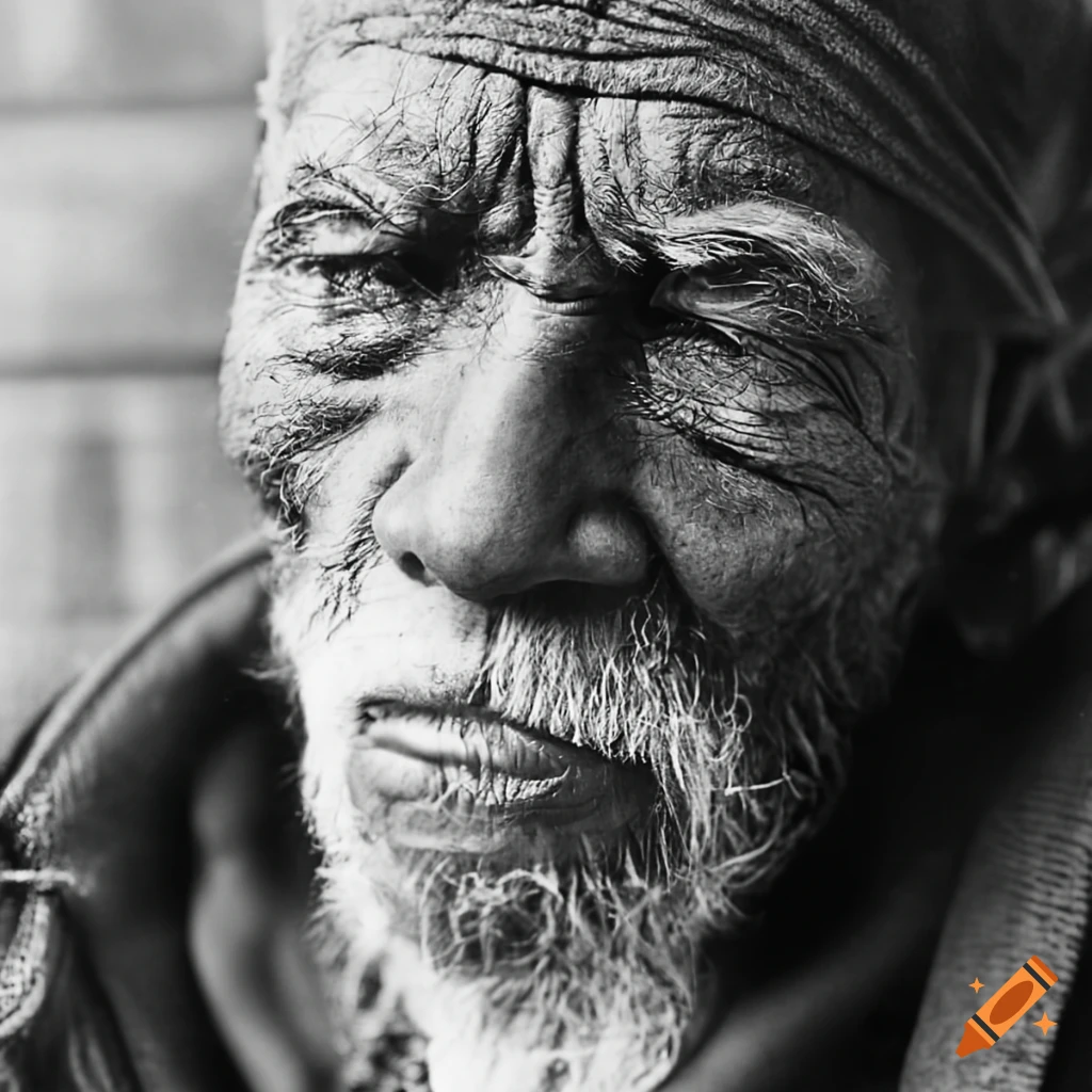 black and white photograph of an older homeless man in Oklahoma City in the 1920s
