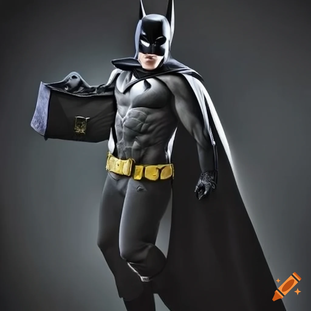 humorous illustration of Batman carrying a handbag