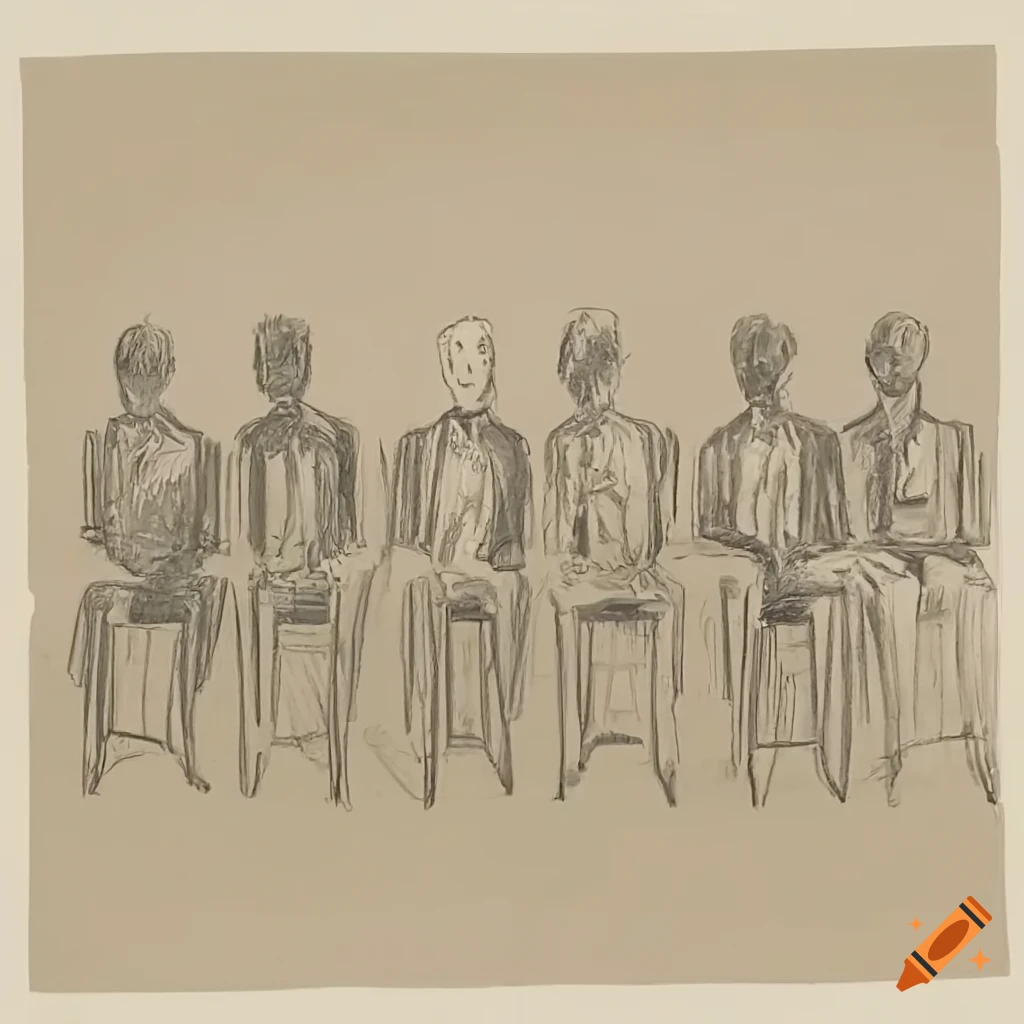 group of six men sitting on chairs
