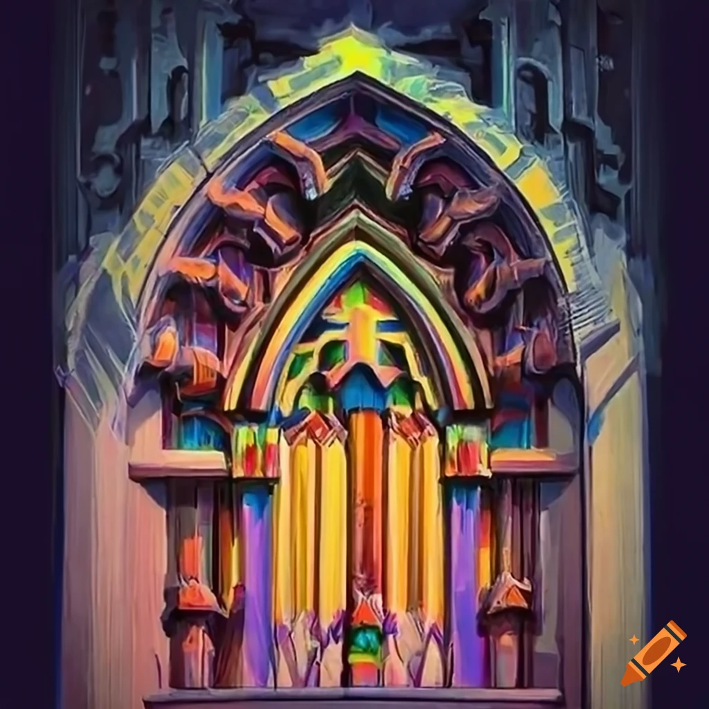 Highdefinition architectural stave carving artwork