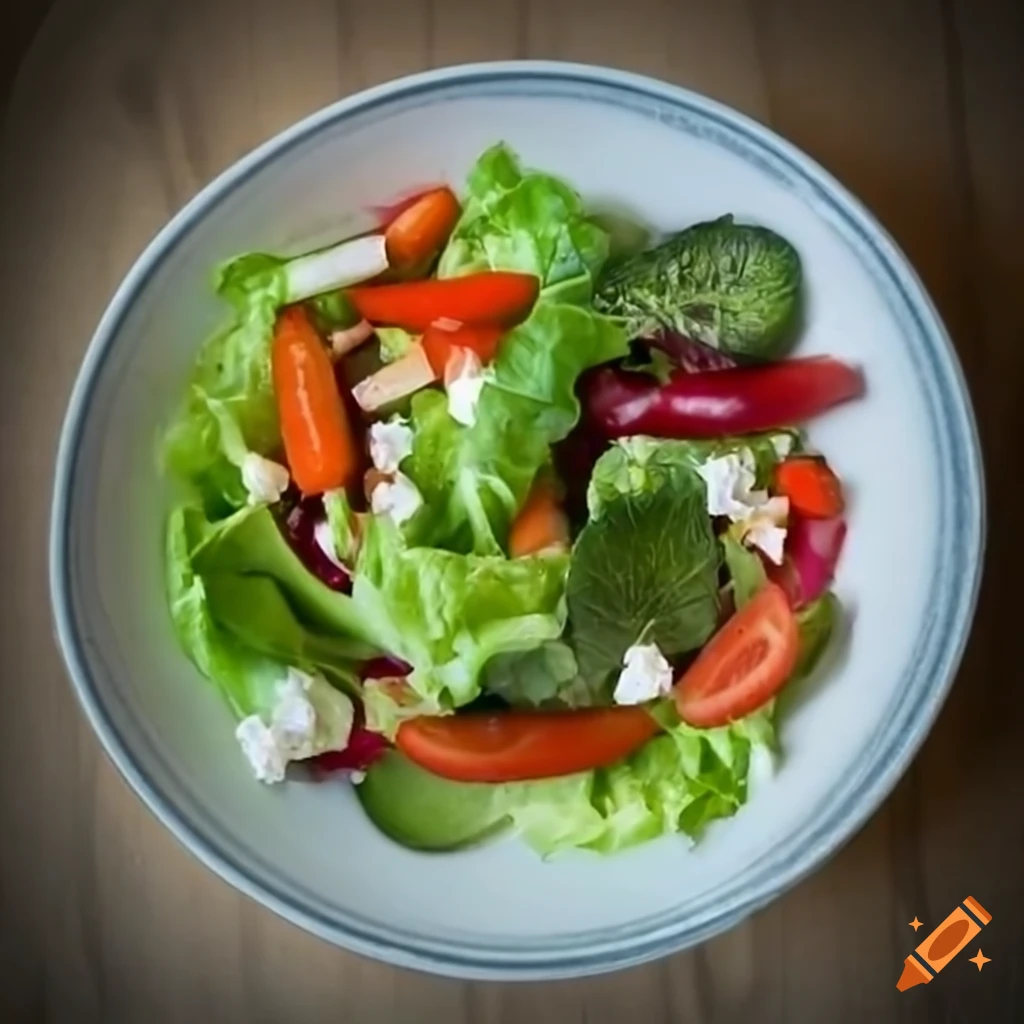 Fresh and colorful salad dish on Craiyon
