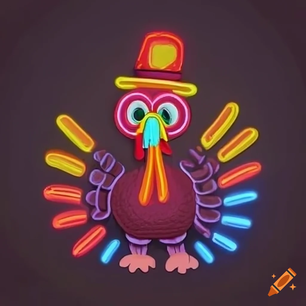 Neon Turkey Design For Thanksgiving Clothing neon-turkey-design-for-thanksgiving-clothing
