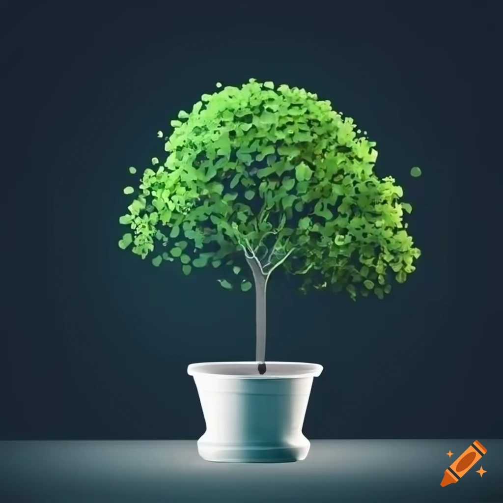 background of a potted tree