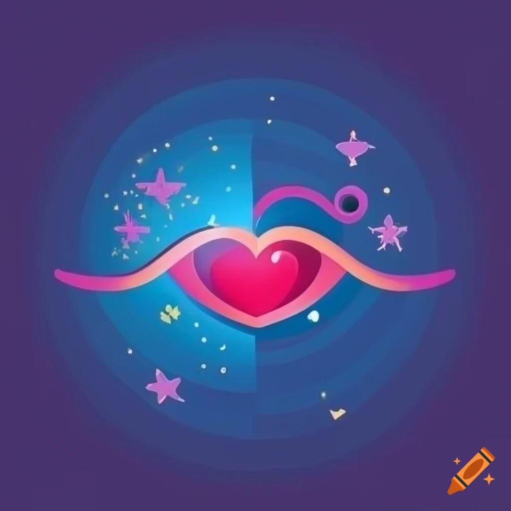 cute logo of an angelic eye heart detective agency