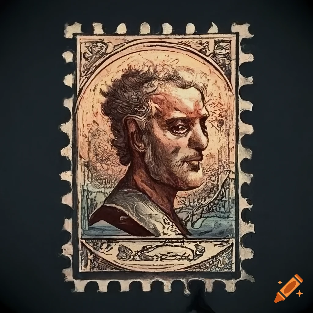 Greek stamp by Justin Gerard