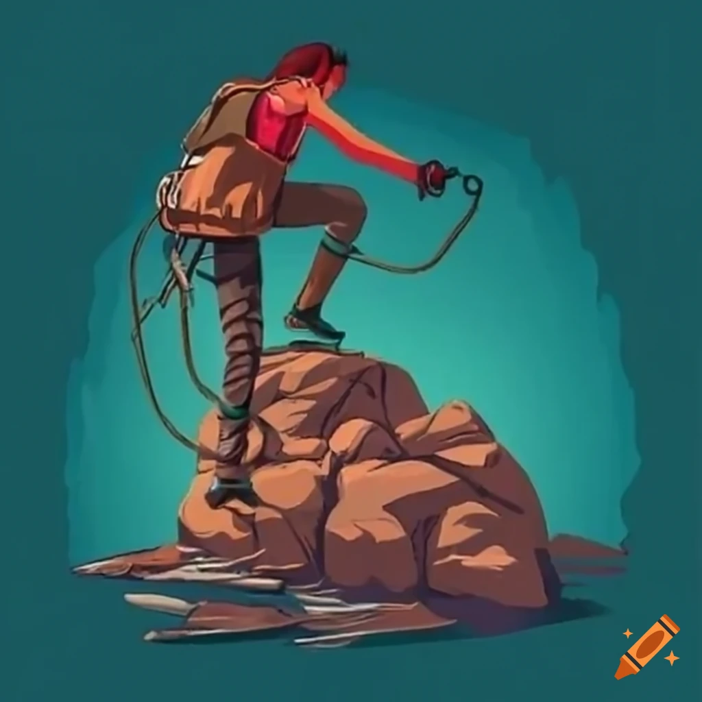 alpinist organizing climbing gear