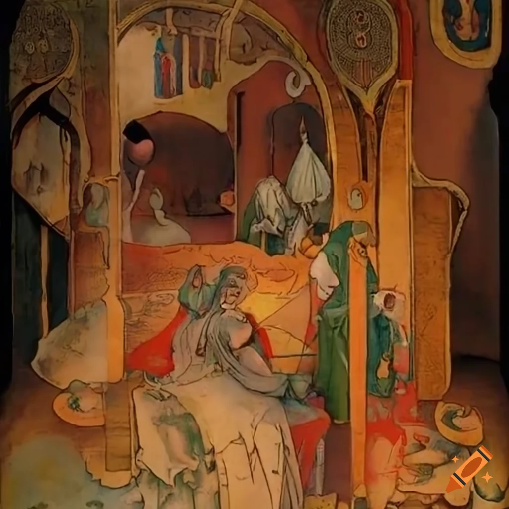 high resolution medieval illuminated manuscript artwork