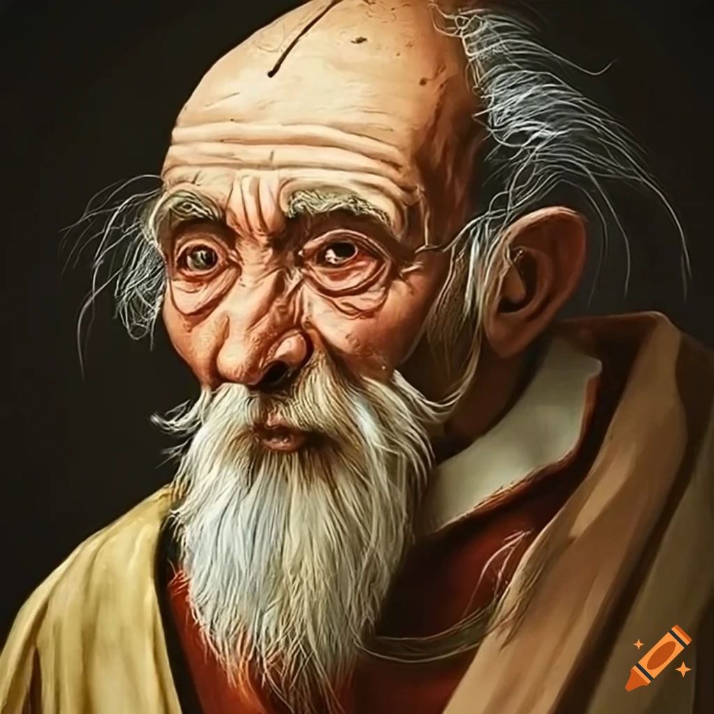 portrait of an old saint man