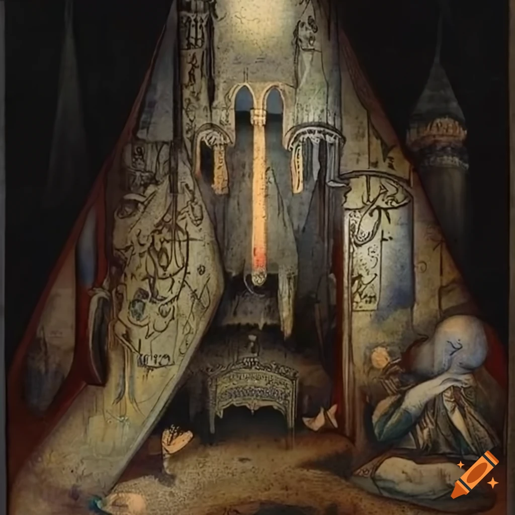 intricate medieval illuminated manuscript artwork