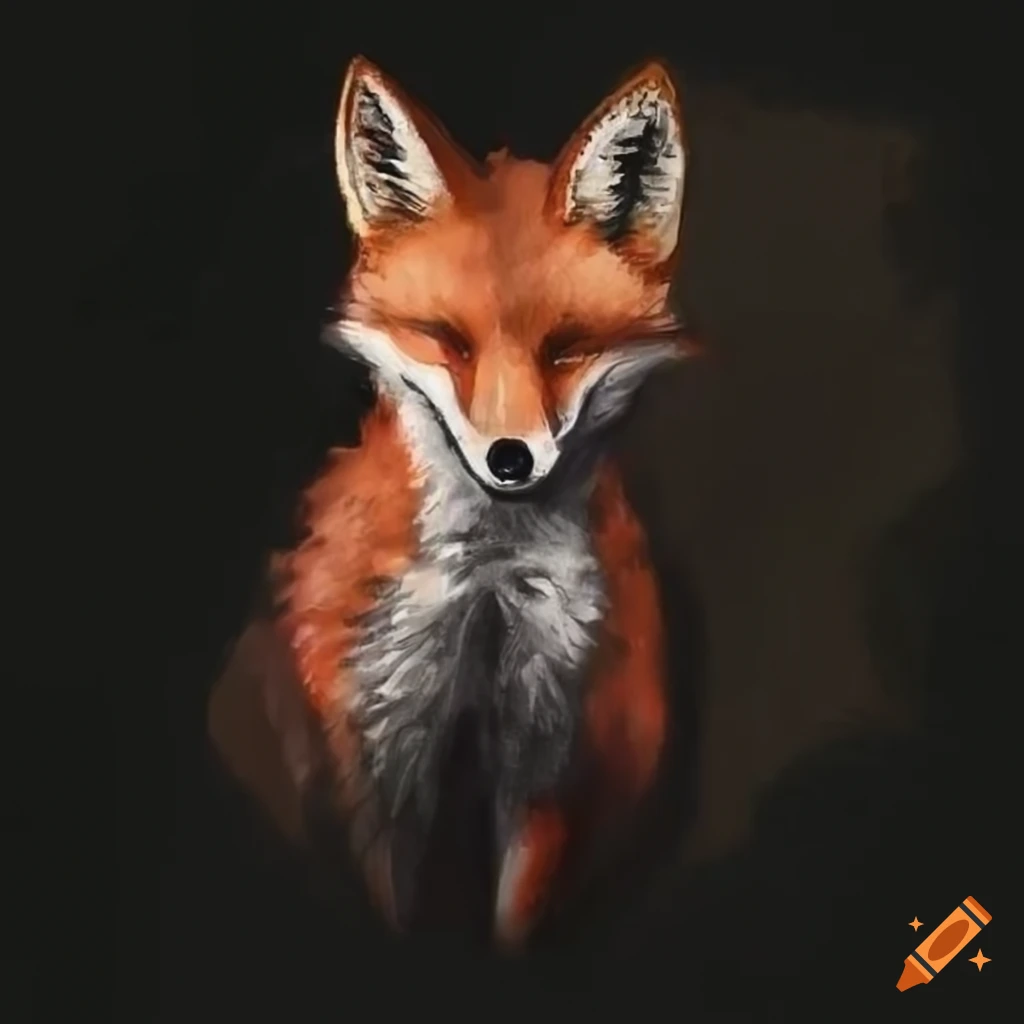 sketch of a fox in a sketchbook