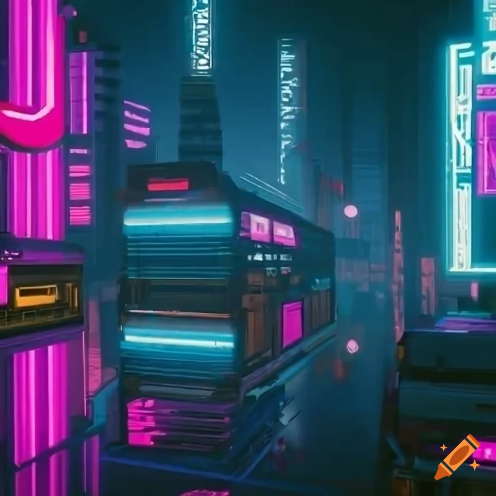 Cyberpunk-style background for tiktok