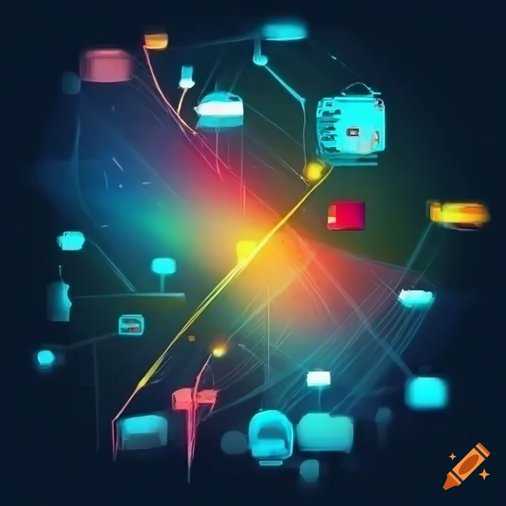 Ultra realistic depiction of tcp/ip network connections on Craiyon