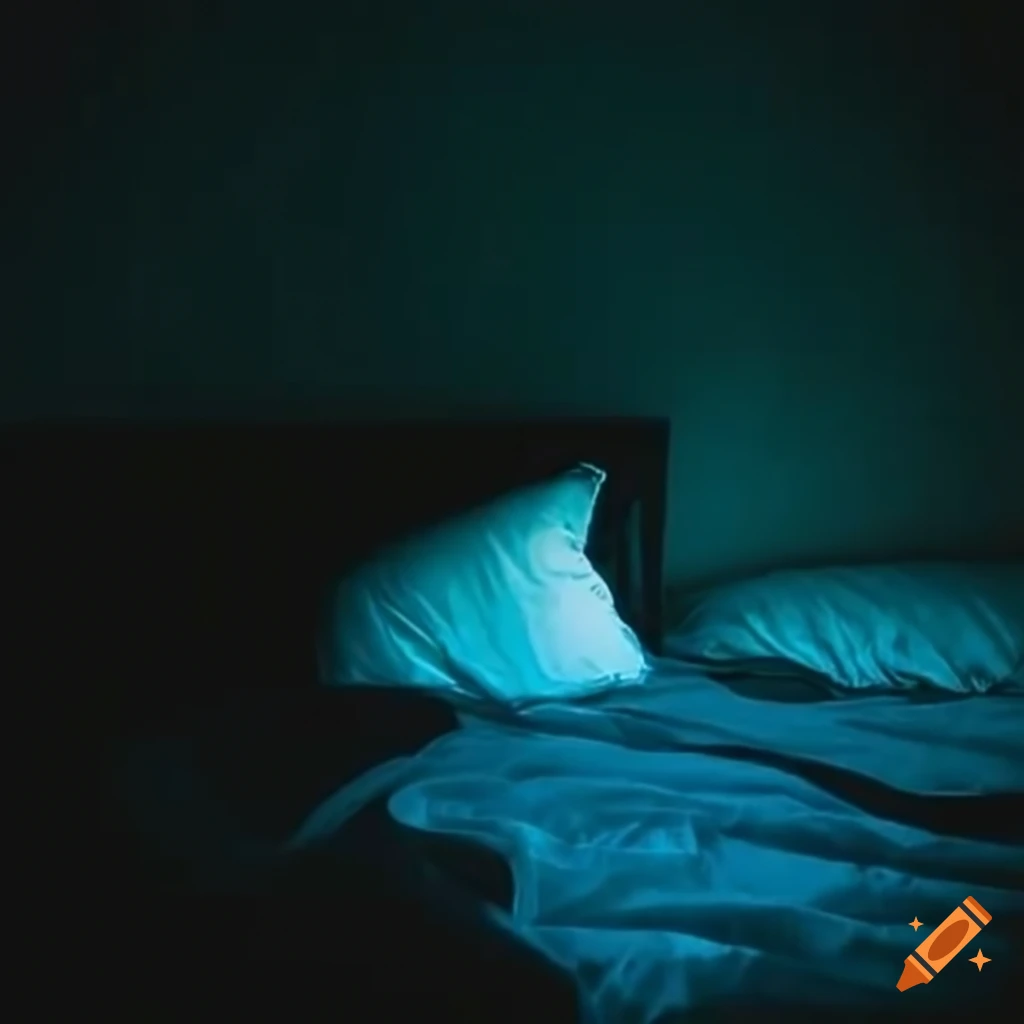 Person experiencing a bad dream in bed on Craiyon