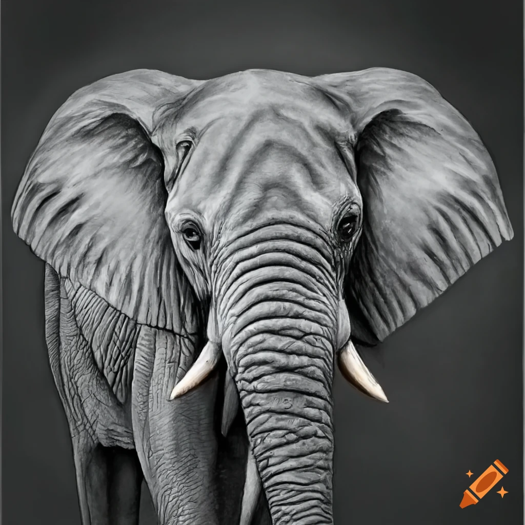 Wildlife drawing (Elephant) | eBay