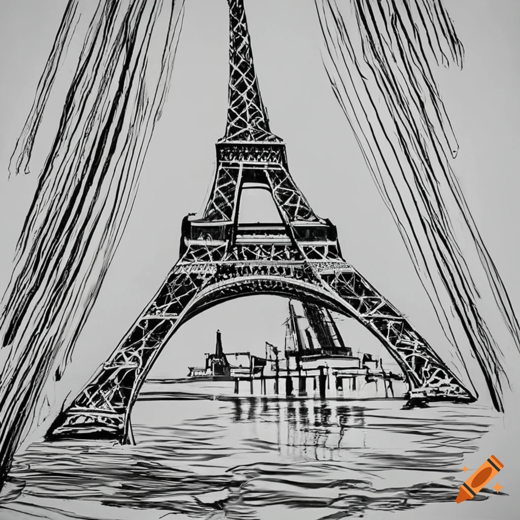 Eiffel Tower Drawing - How to Draw the Eiffel Tower Step by Step