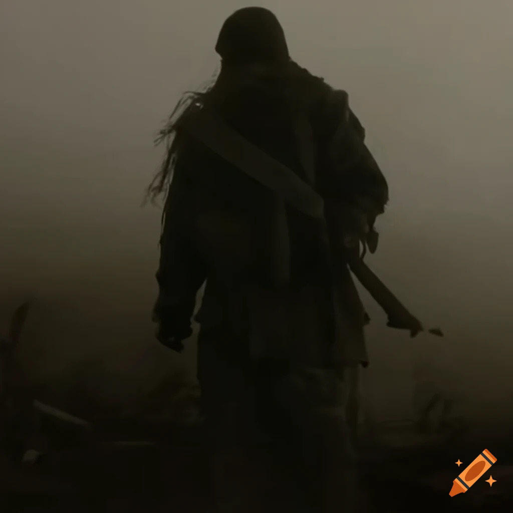 image of a rugged survivalist in the mountains